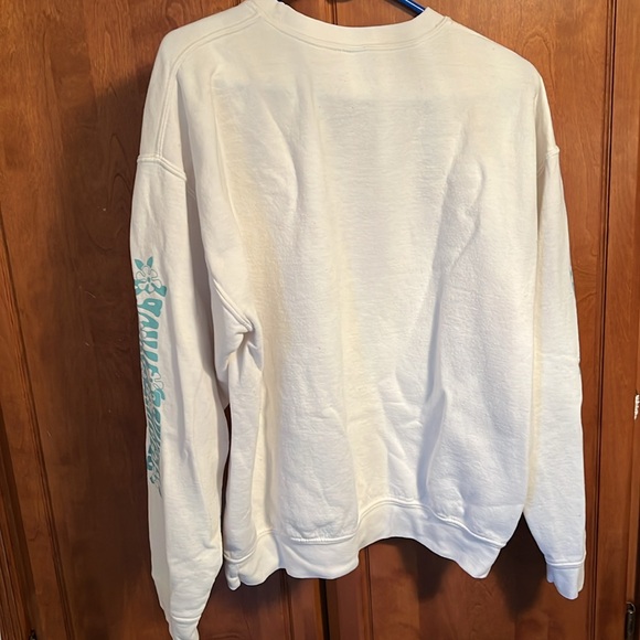 Pacsun  cream, turquoise sweatshirt, size medium - Picture 4 of 4